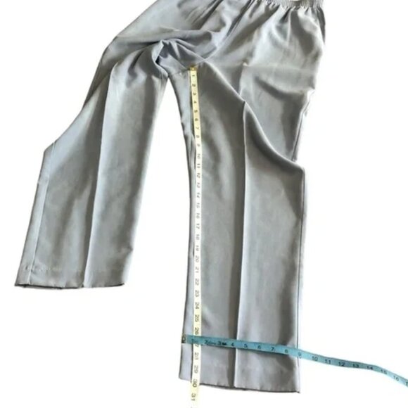 ALFRED DUNNER Pants(2) Women's Size 12 Pink Blue High Waist Faux Suede Pull-On - Picture 14 of 16